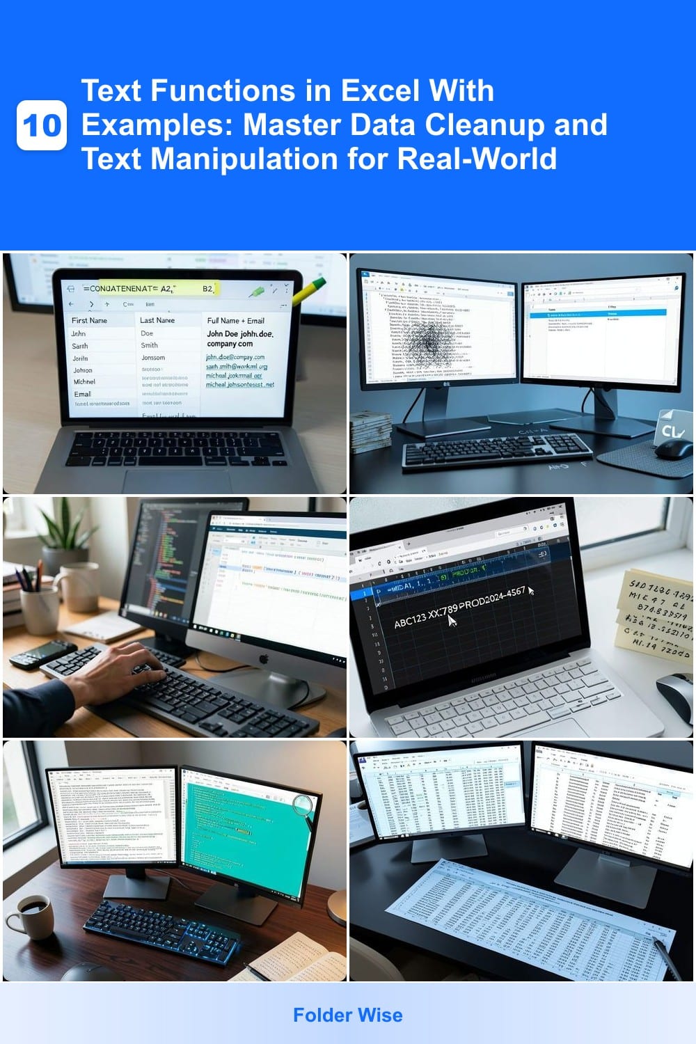 10 Text Functions in Excel With Examples: Master Data Cleanup and Text Manipulation for Real-World Tasks